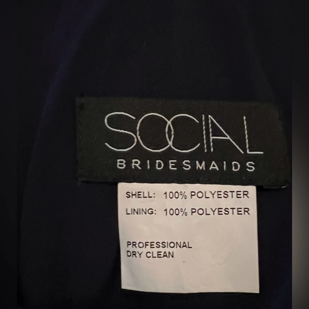 Social Bridesmaid Off The Shoulder Criss Cross Bodice Trumpet Gown - Picture 4 of 7